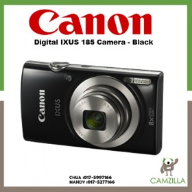 Canon IXUS 185 Digital Compact Camera ( Black / Red )